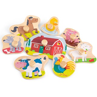 Peg Puzzle - Farm - 8 pieces - FSC® 100%-certified wood